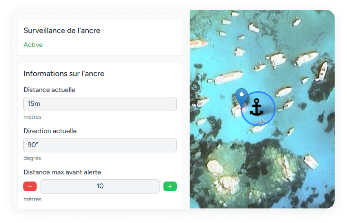 Alerte de mouillage GPS